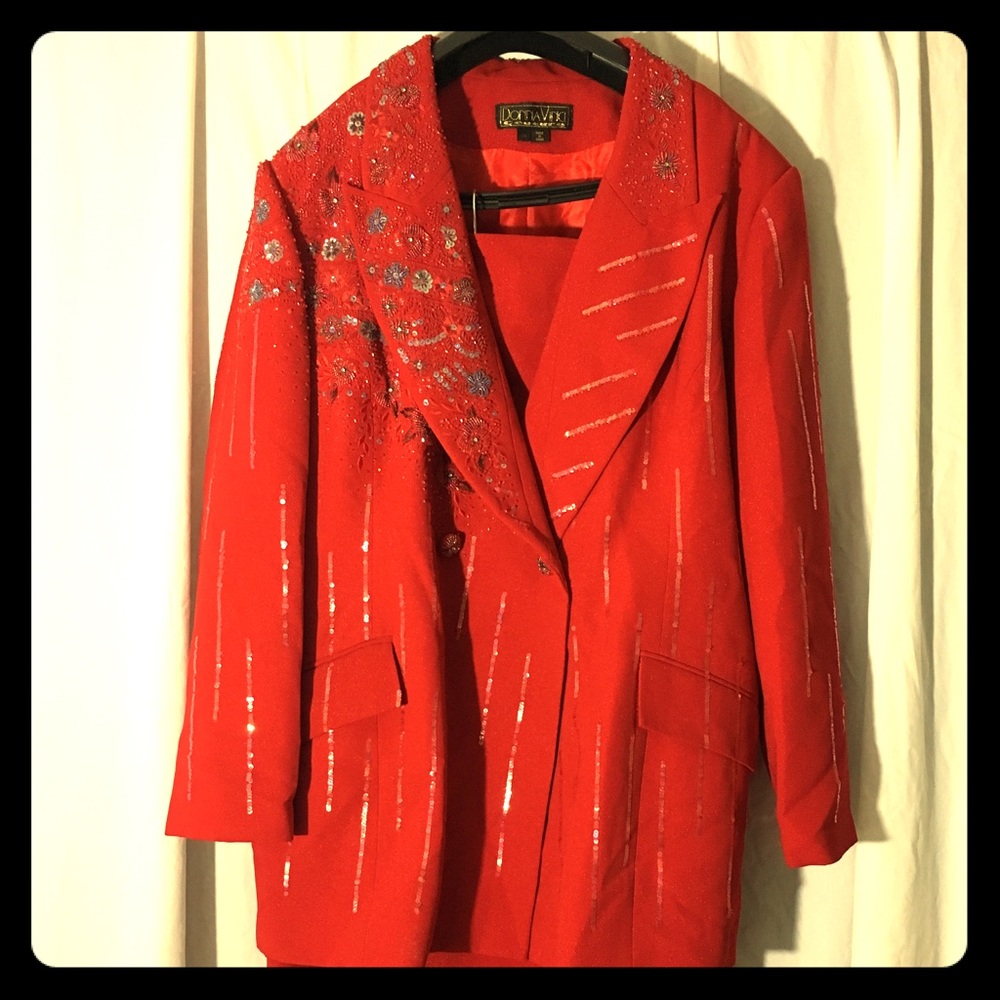 Women’s Couture 2 piece red set